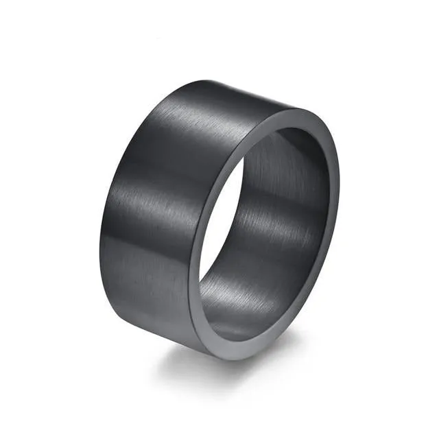 10mm Classic Stainless Steel Retro Ring