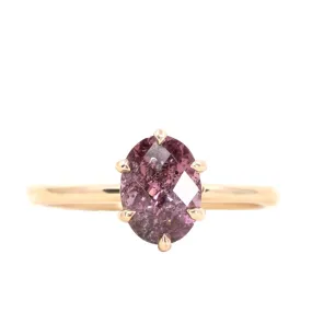 1.52ct Imperial Garnet Lotus Six Prong Solitaire in 14k Yellow Gold