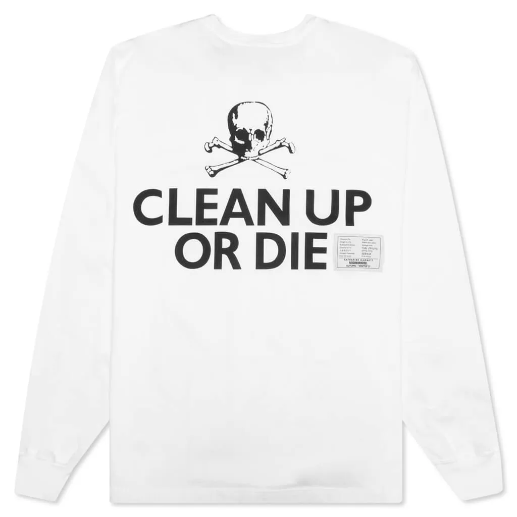 2 CO L/S Tee - White