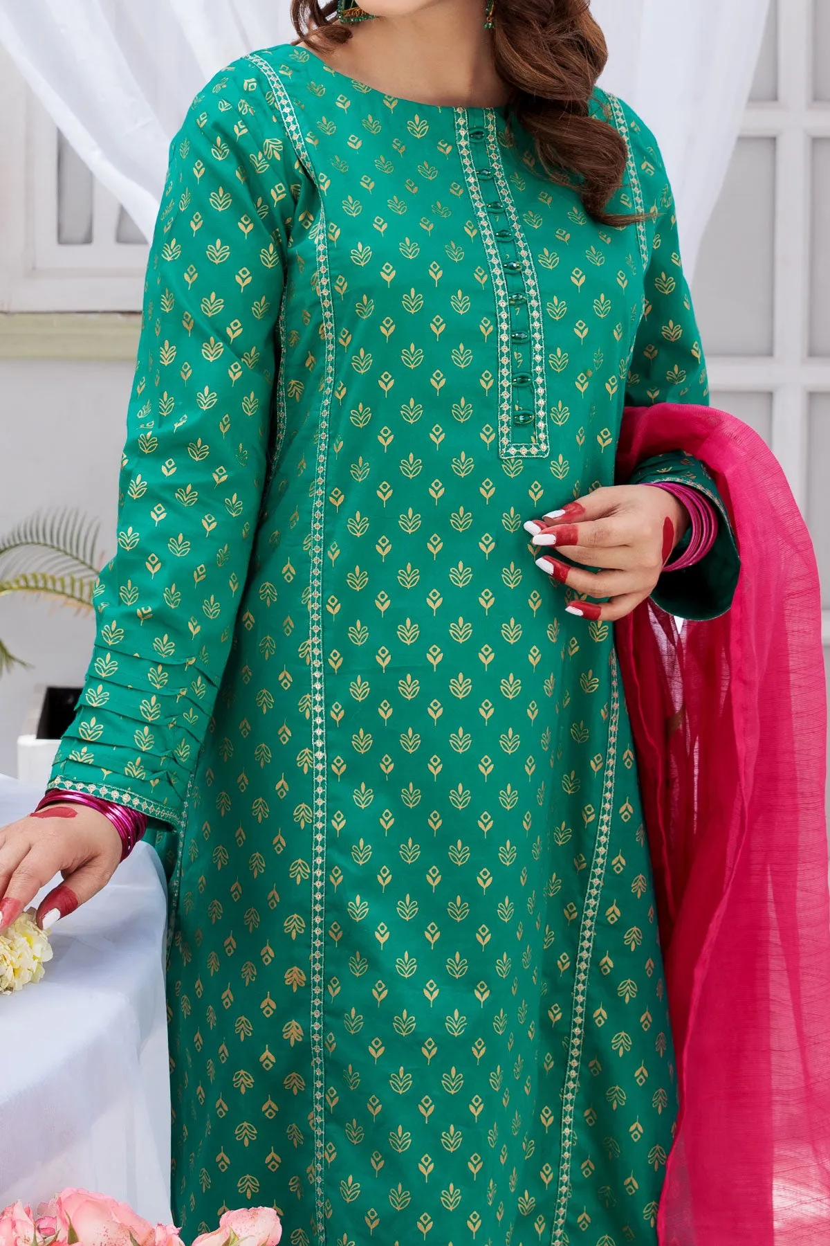 3 PIECE EMBROIDERY LAWN| DPC-307