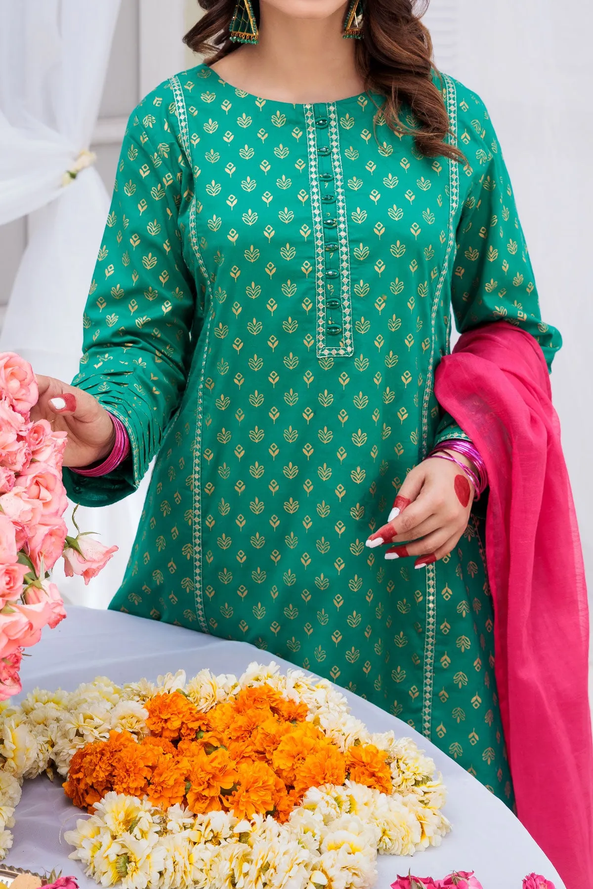 3 PIECE EMBROIDERY LAWN| DPC-307