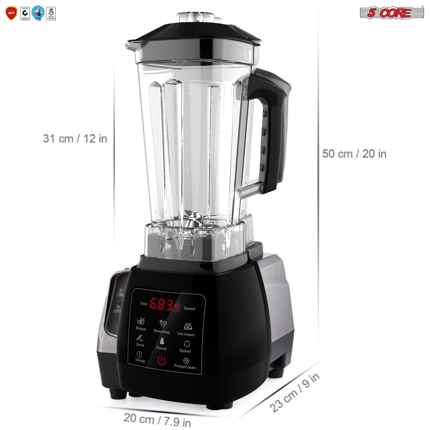 5 Core 2L Professional Countertop Blender Touch Screen For Kitchen 68