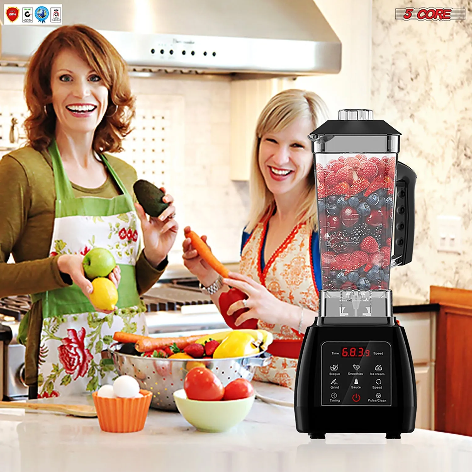 5 Core 2L Professional Countertop Blender Touch Screen For Kitchen 68