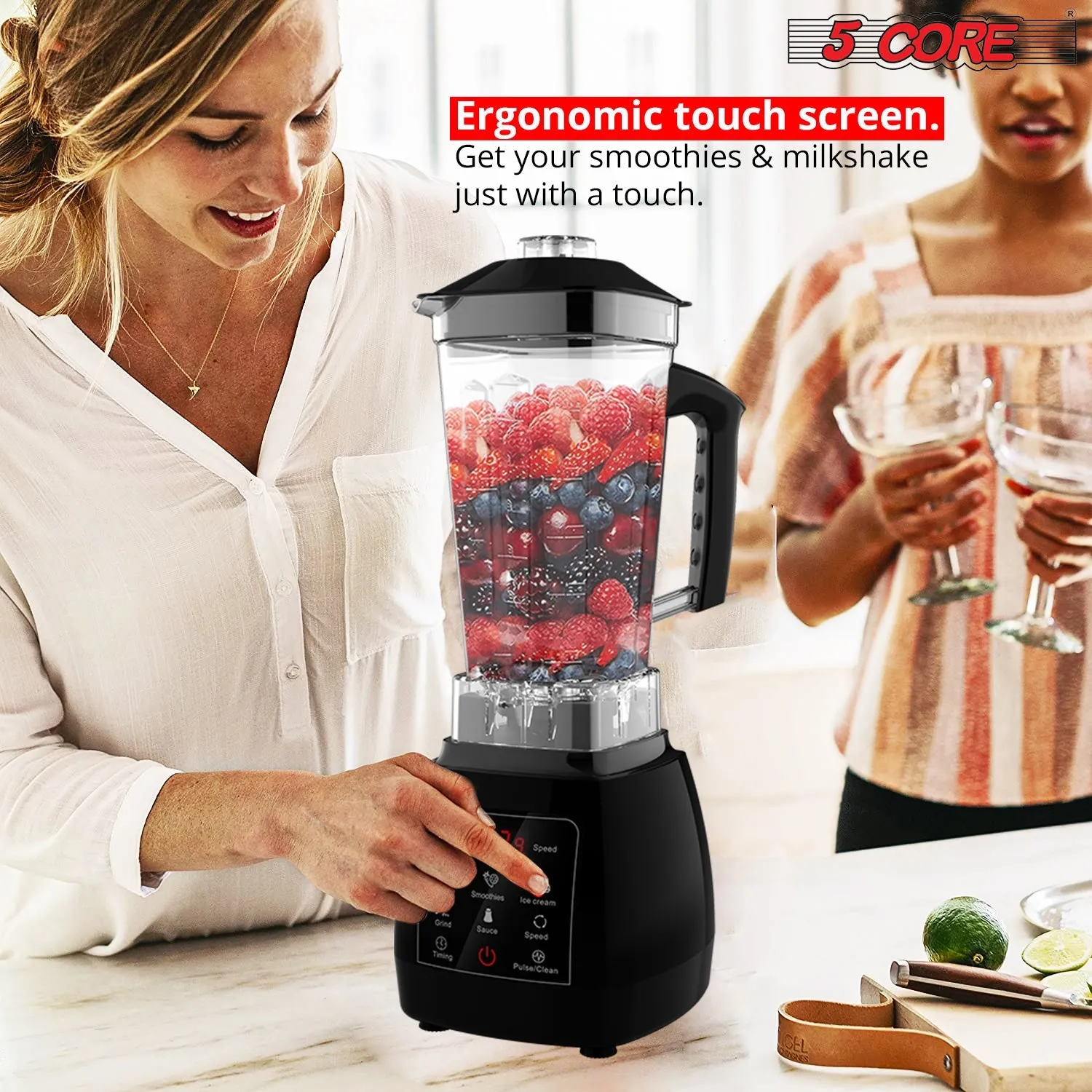 5 Core 2L Professional Countertop Blender Touch Screen For Kitchen 68