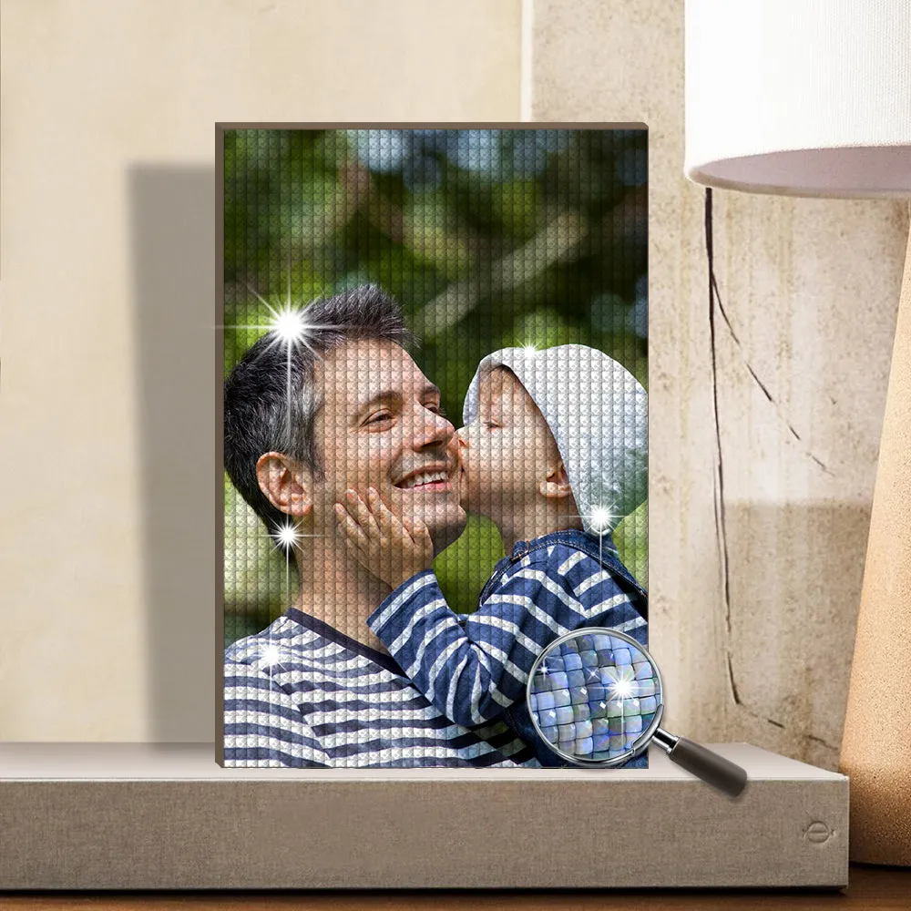 5D Custom Diamond Painting Full Square Round Rhinestone Unique Gifts 20*30cm - Father's Day Gifts