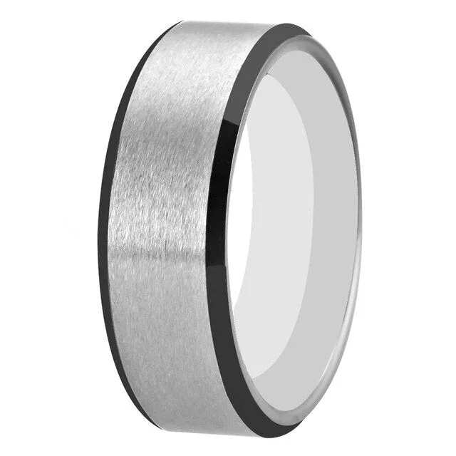 8mm Classic Matte Finish Tungsten Carbide Wedding Ring