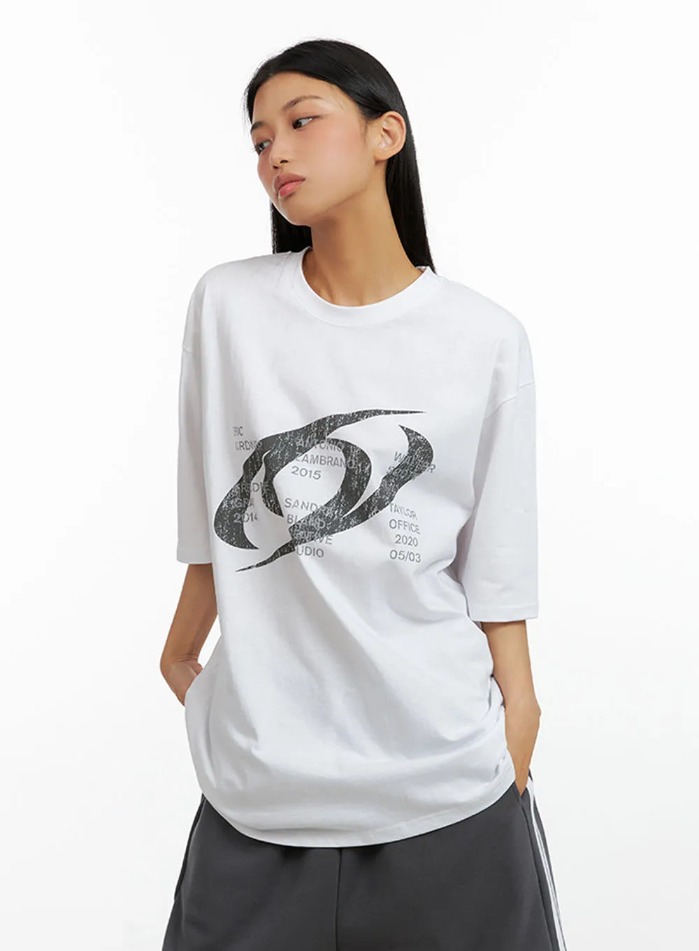 Acubi Oversize Graphic T-Shirt IL419