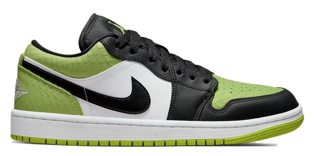 Air Jordan 1 Low Snakeskin Vivid Green (W)