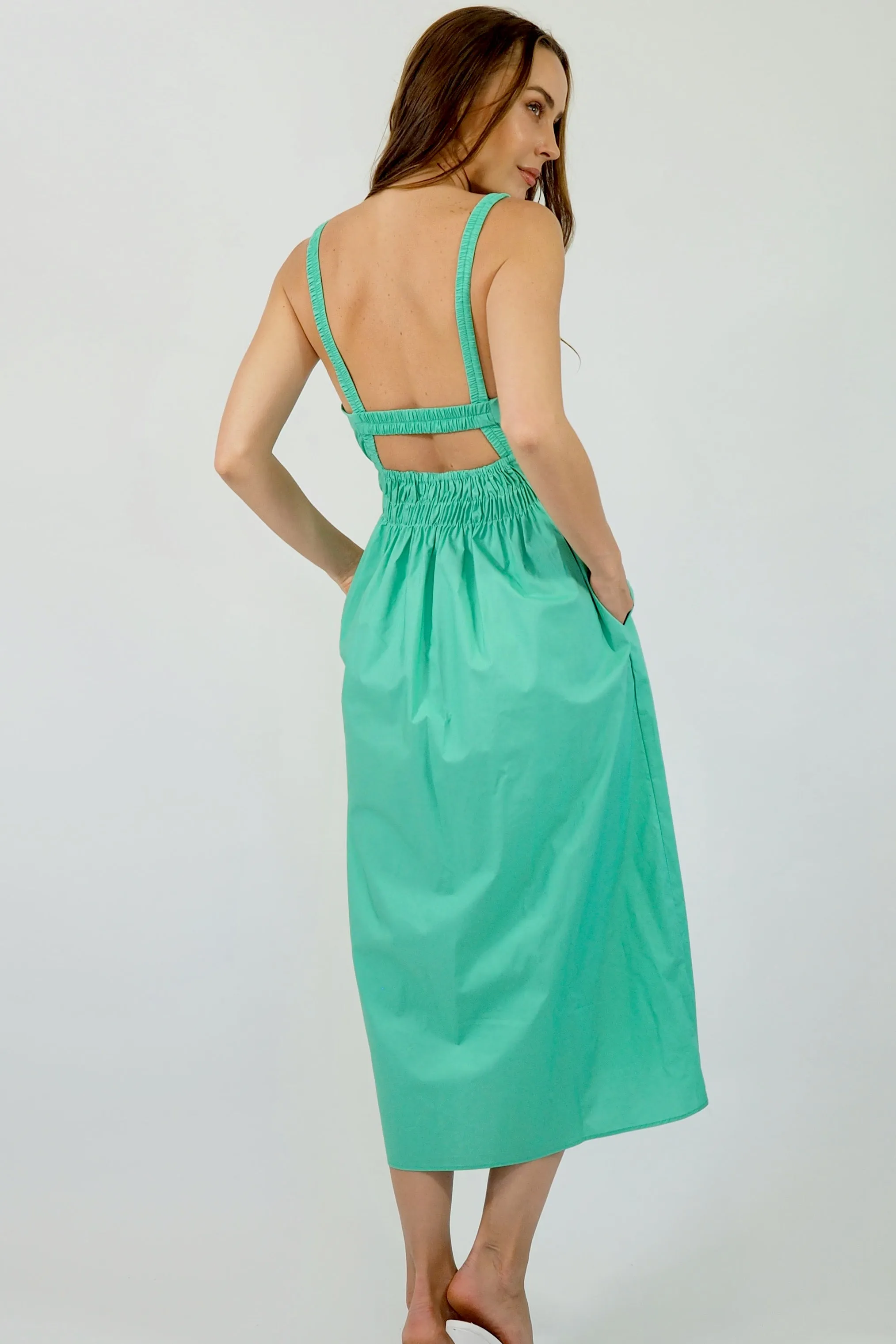 Alice Cut Out Midi Dress - Mint