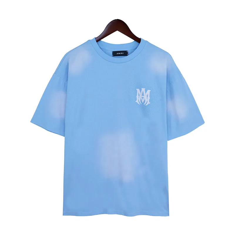 AMIRI MA Logo T-Shirt Light Blue