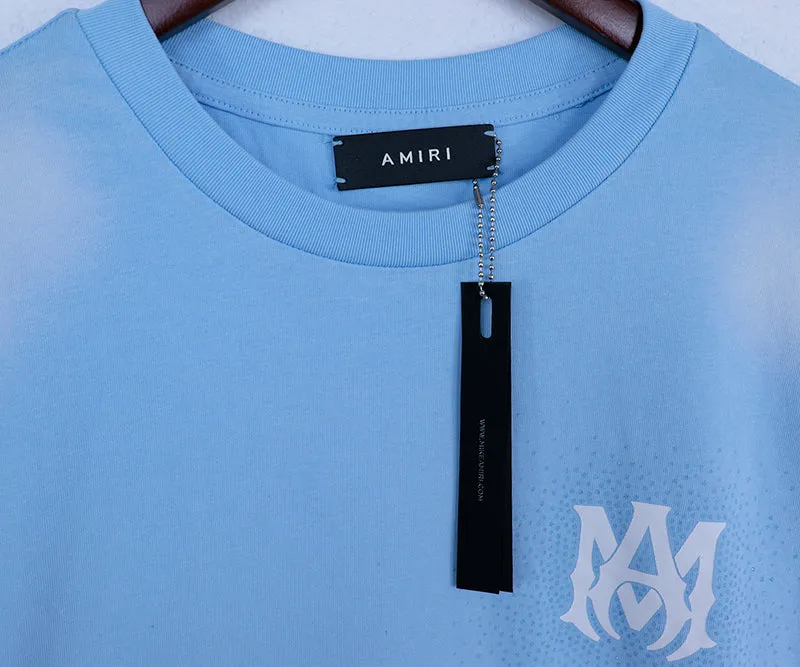 AMIRI MA Logo T-Shirt Light Blue