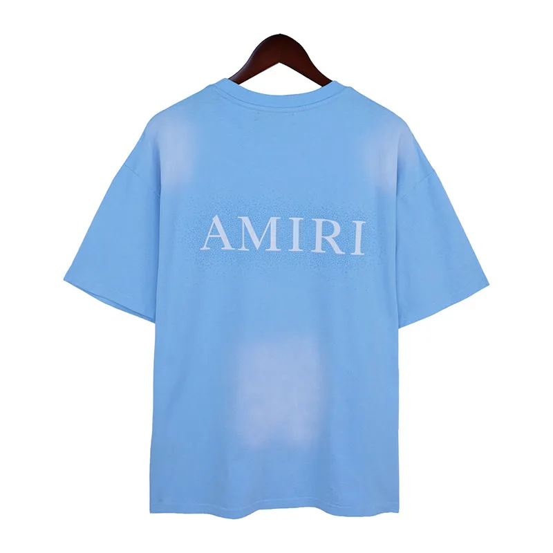 AMIRI MA Logo T-Shirt Light Blue