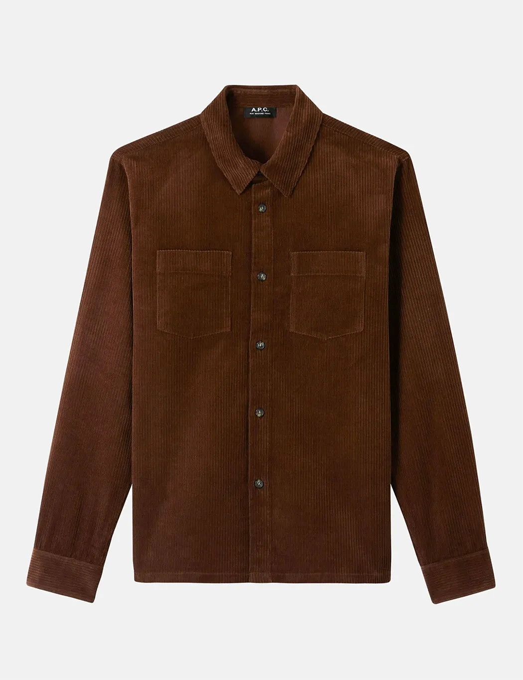 A.P.C. Joe Overshirt (Velvet) - Brown