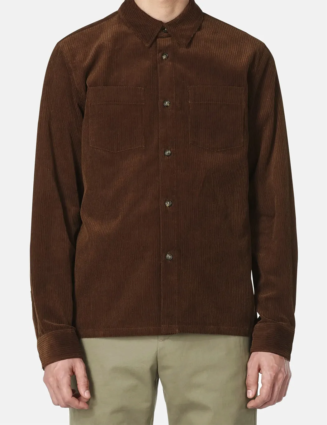 A.P.C. Joe Overshirt (Velvet) - Brown