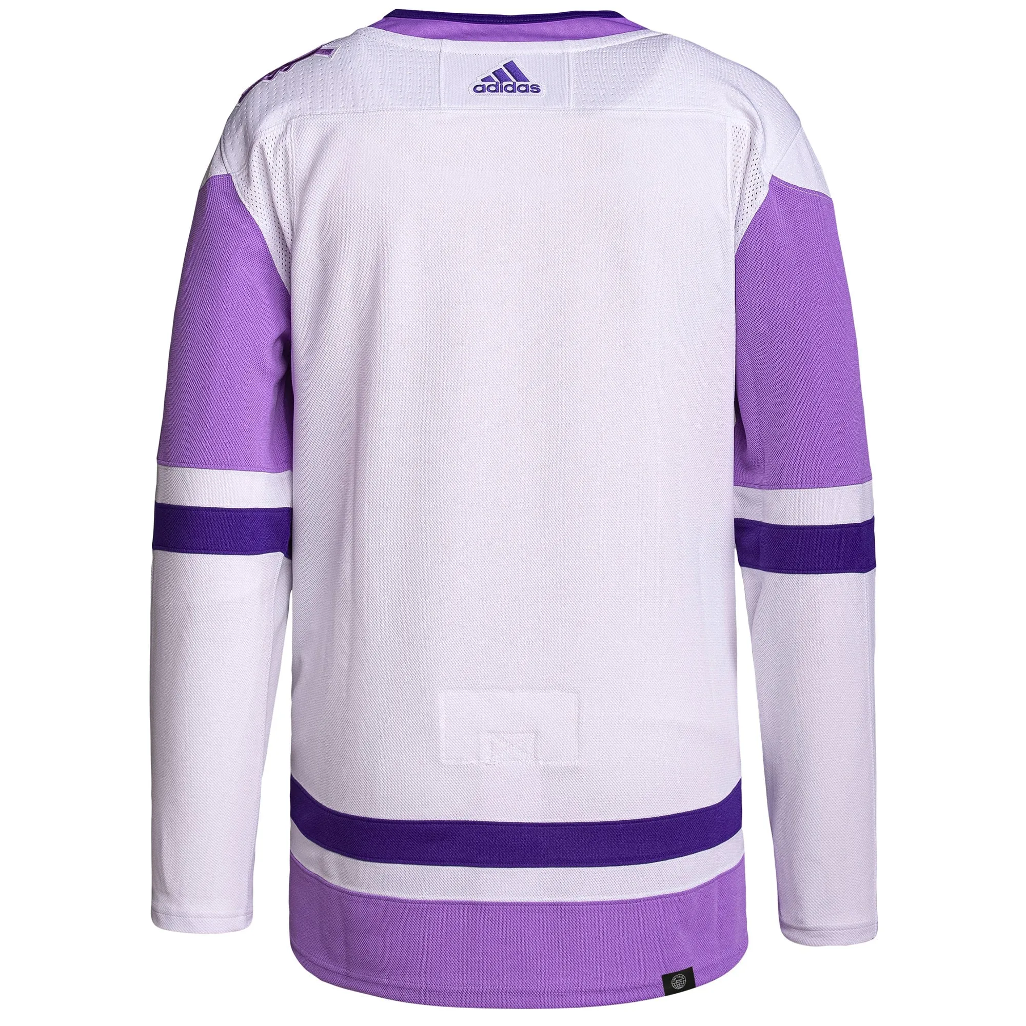 Arizona Coyotes adidas Hockey Fights Cancer Primegreen Authentic Blank Practice Jersey - White/Purple