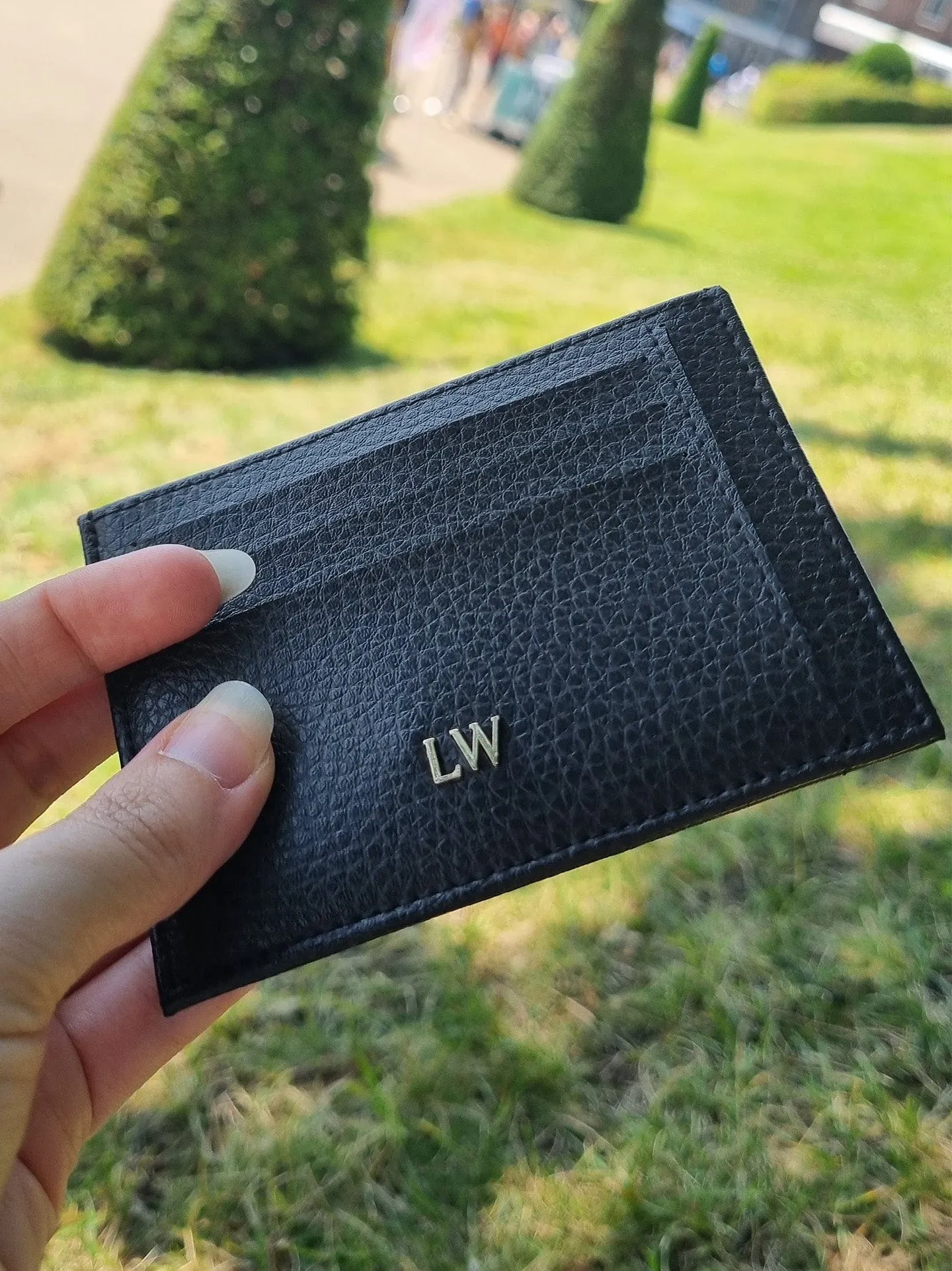 Ash MIRUM Leather Vegan Cardholder | Black & Gold