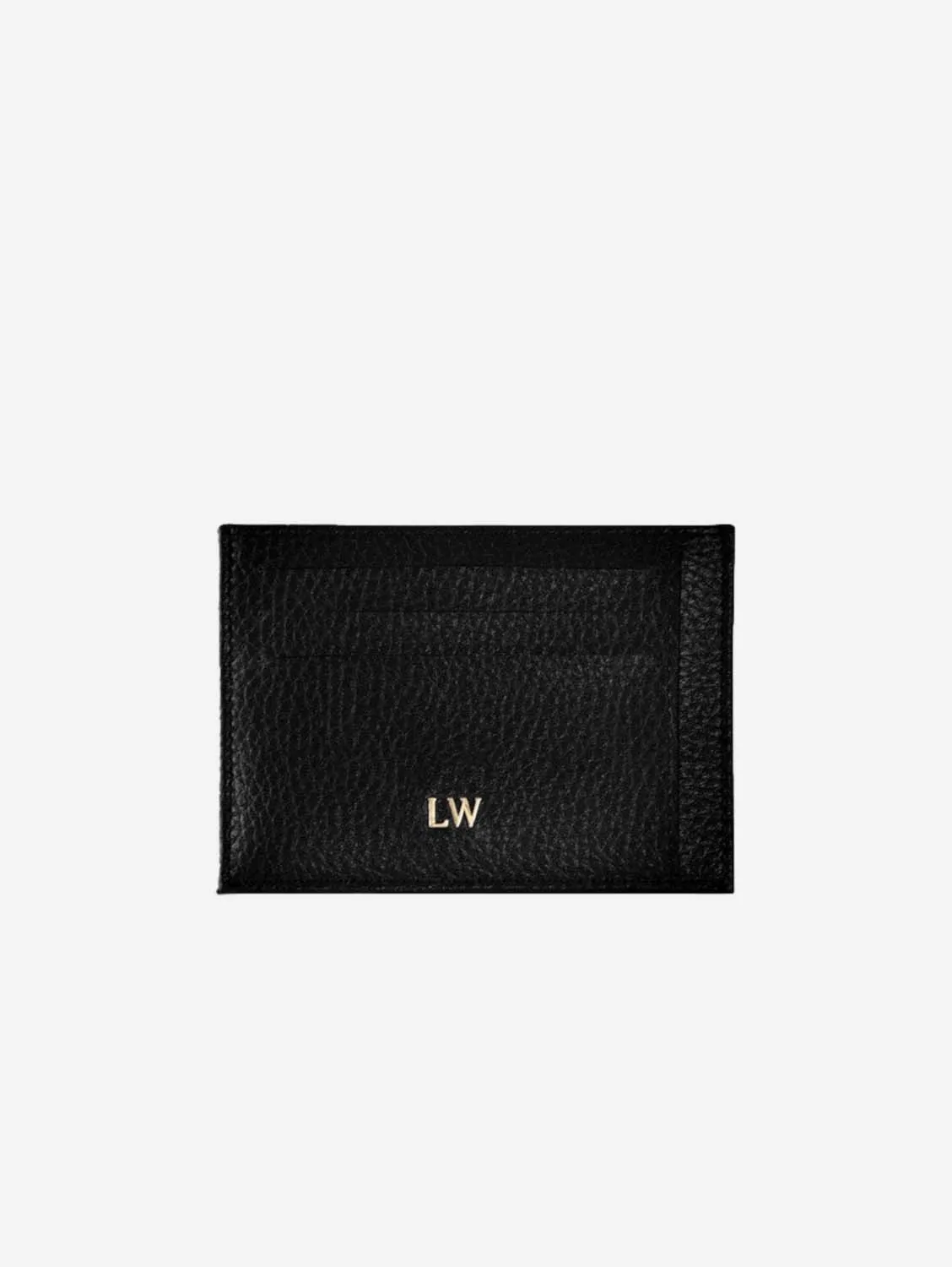 Ash MIRUM Leather Vegan Cardholder | Black & Gold