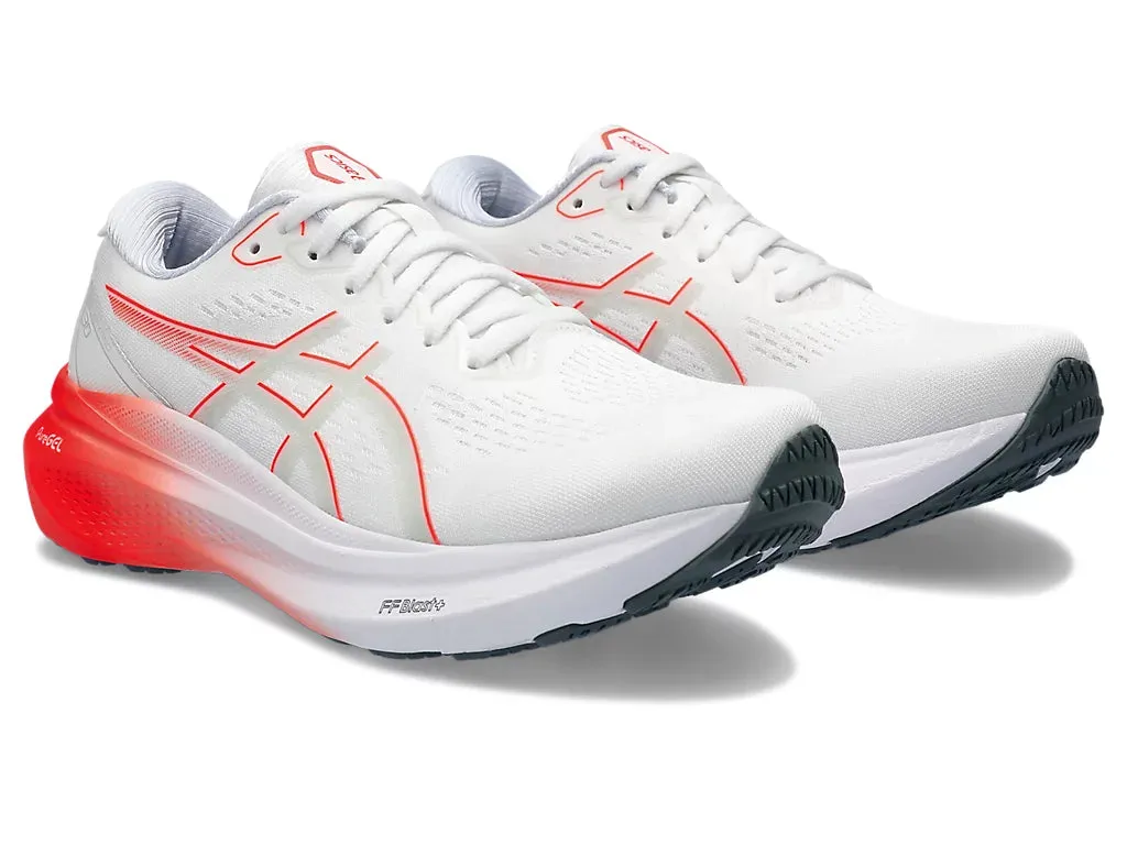 Asics Women's GEL-KAYANO 30 - White/Sunrise Red