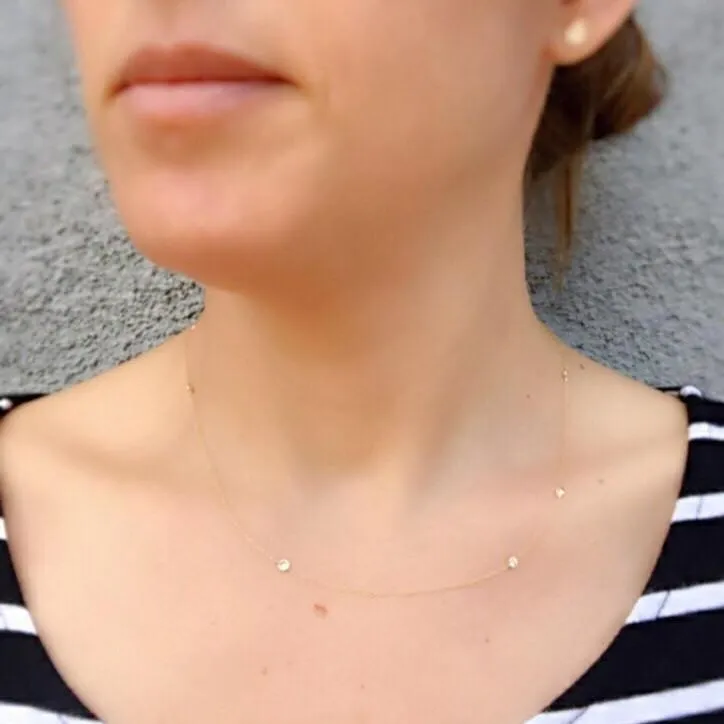 Asymmetrical Station Diamond Necklace