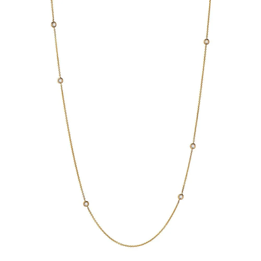 Asymmetrical Station Diamond Necklace