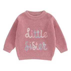 Baby Girls Deluxe Sweater - LITTLE SISTER