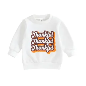 Baby/Toddler Kids (to 3T) Thanksgiving Sweatshirt - Thankful