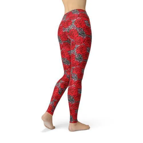 Beverly Drawn Roses Leggings