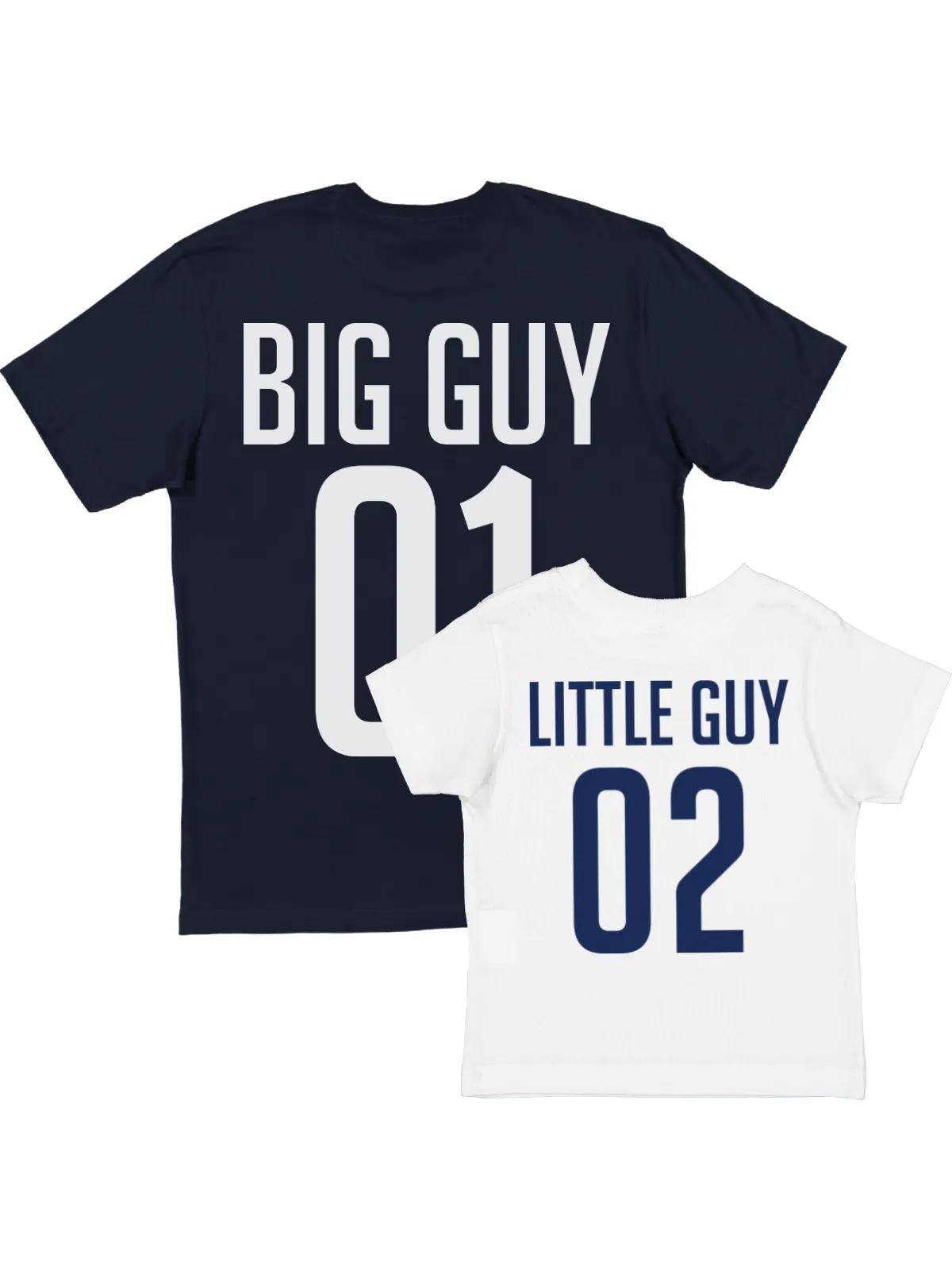 Big Guy   Little Guy Matching Shirts - Navy and White