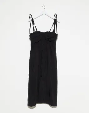 Black Washed Cupro Seratao Cami Dress