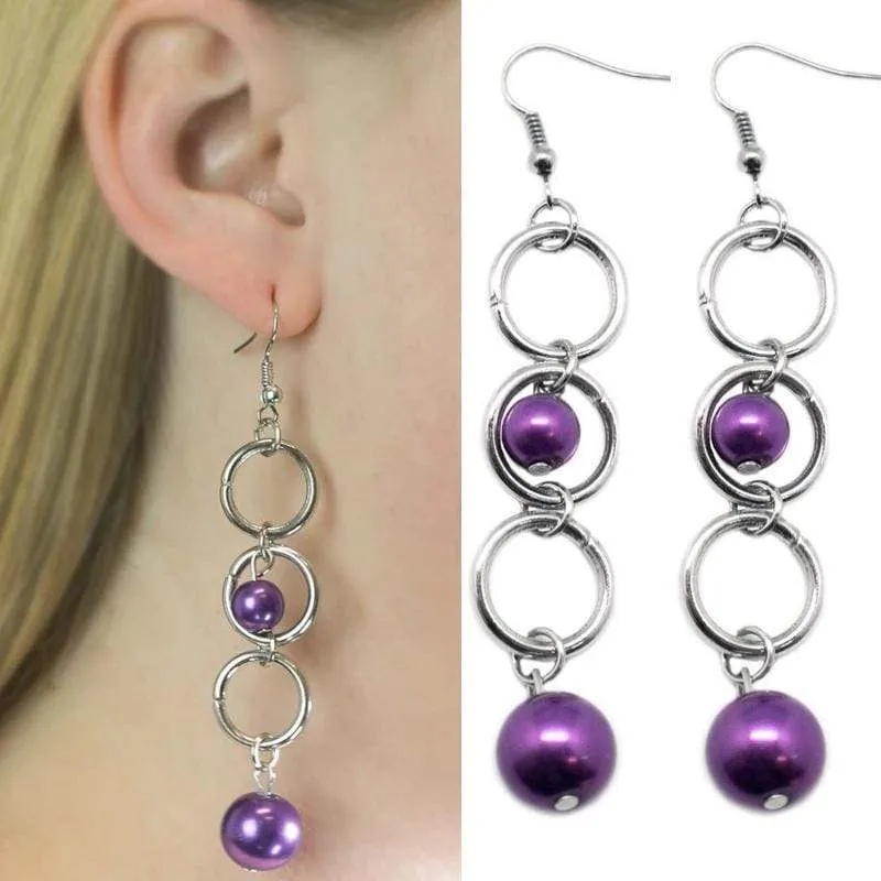 Blast Off Purple Earrings