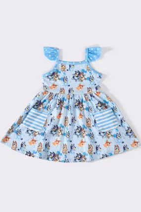 Blue character angel dress