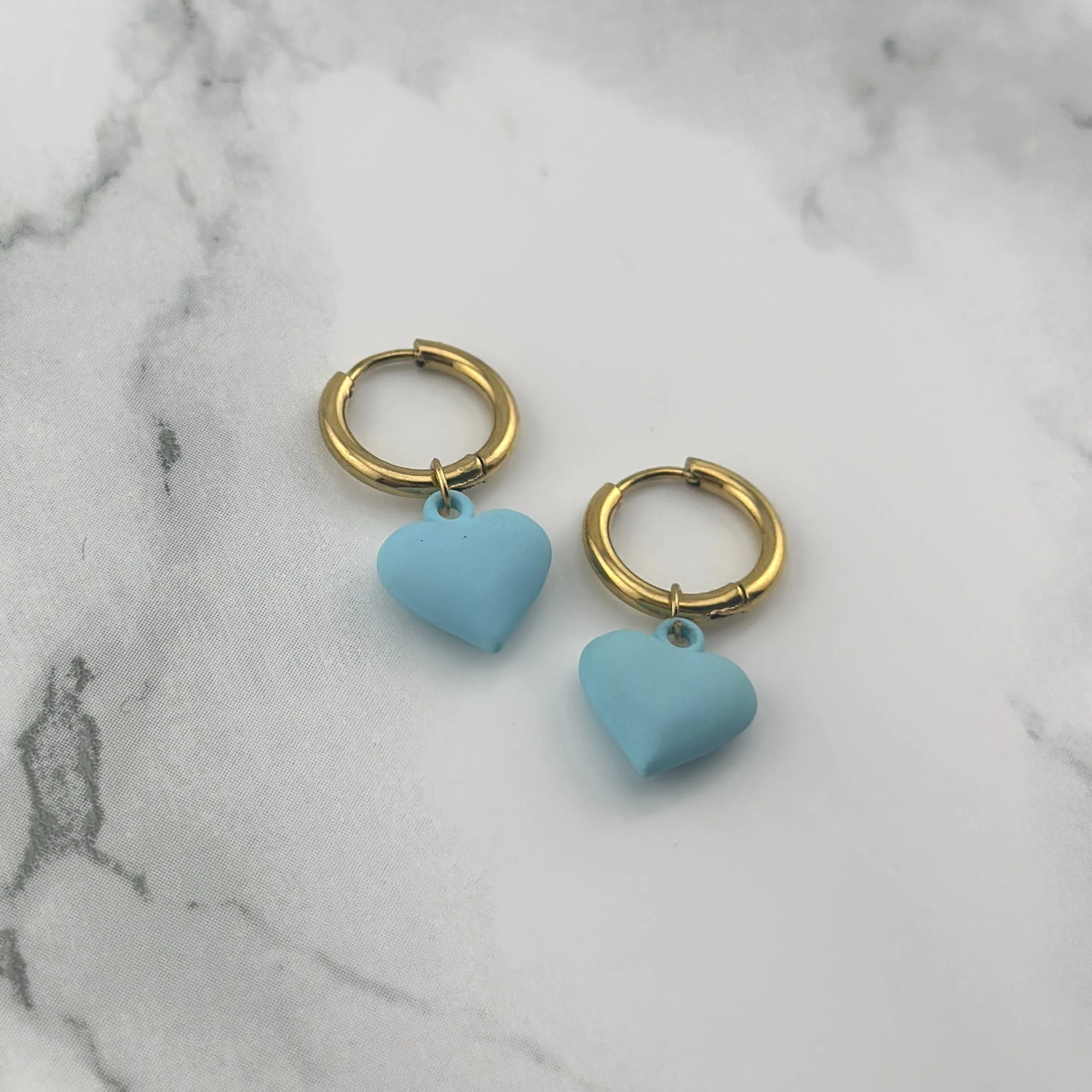 Blue heart Hoops