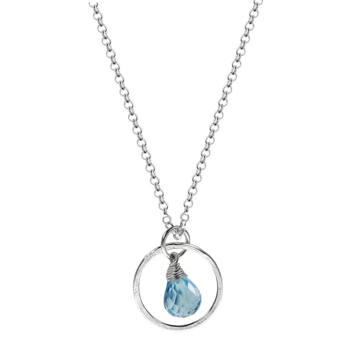 Blue Topaz December Birthstone Necklace By Live Well