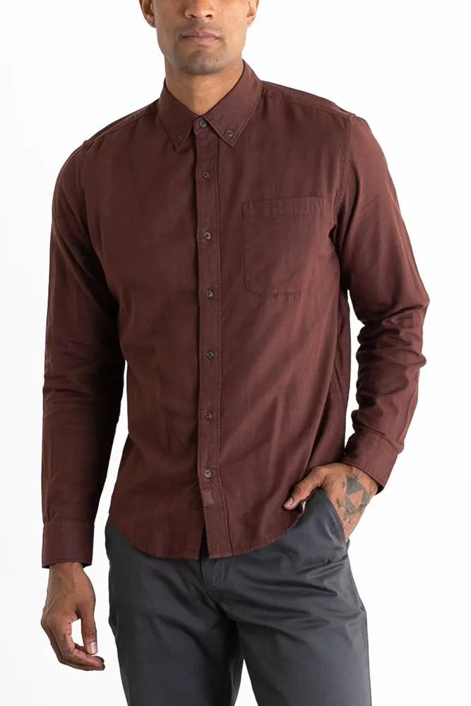 Bridge & Burn - Sutton Burgundy Doublecloth Shirt