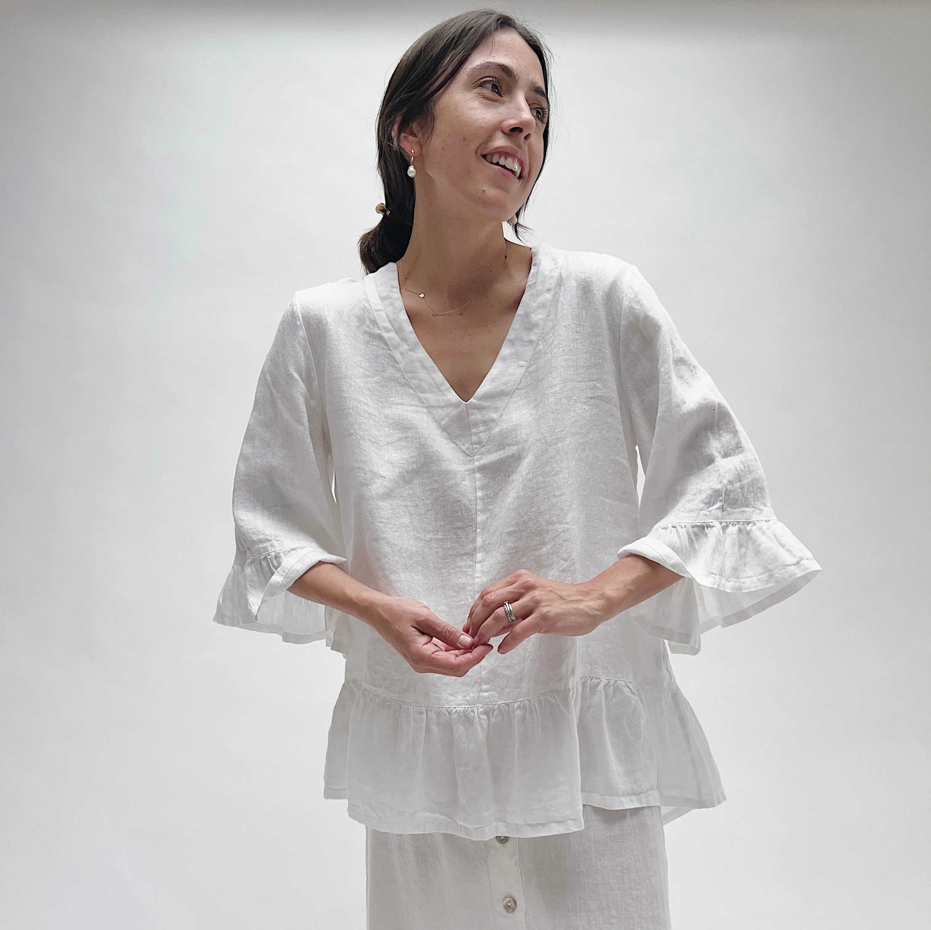 Bryn Walker | Linen Layla Tunic in White