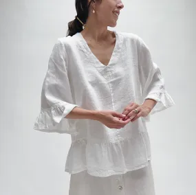 Bryn Walker | Linen Layla Tunic in White