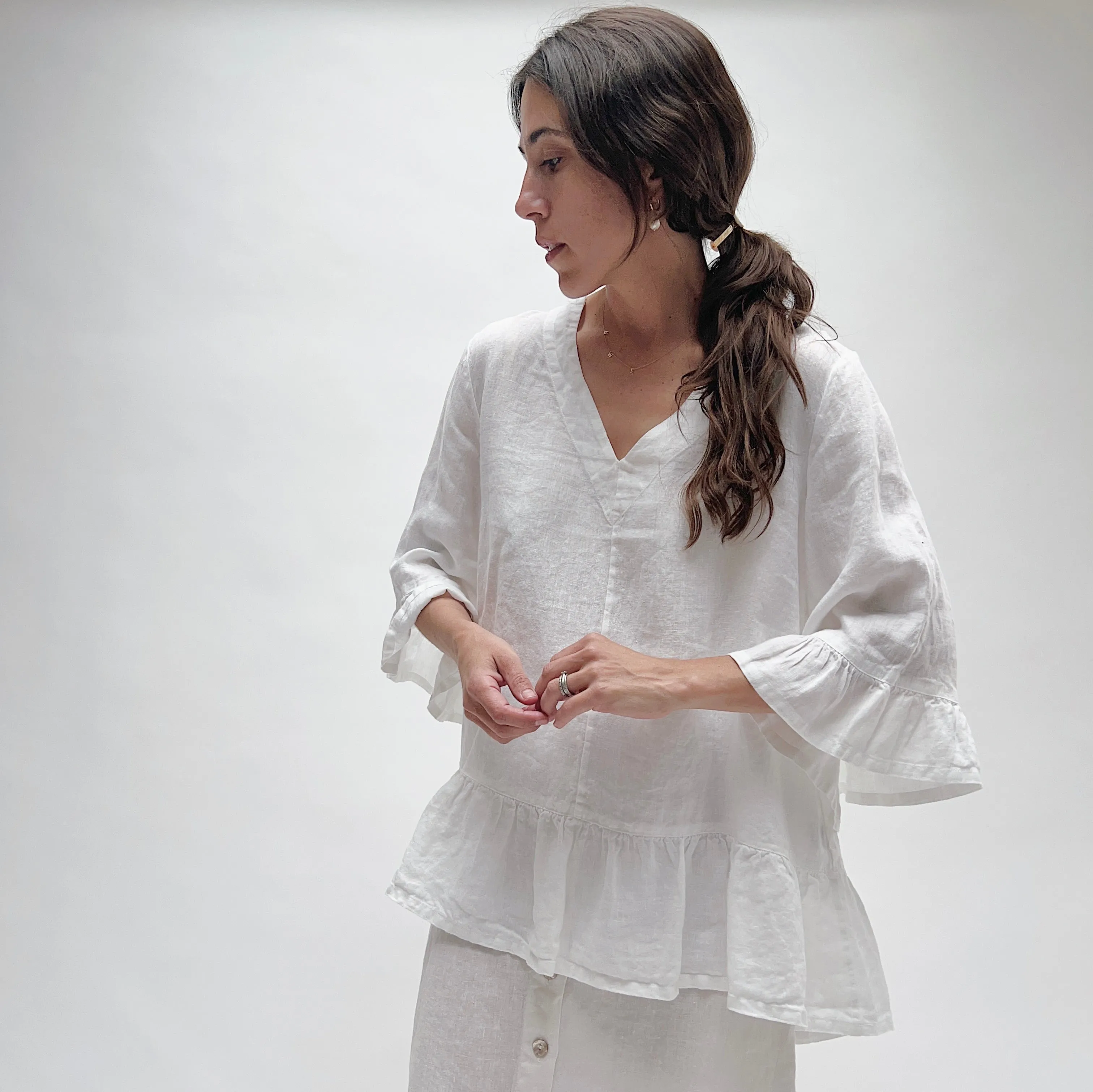 Bryn Walker | Linen Layla Tunic in White