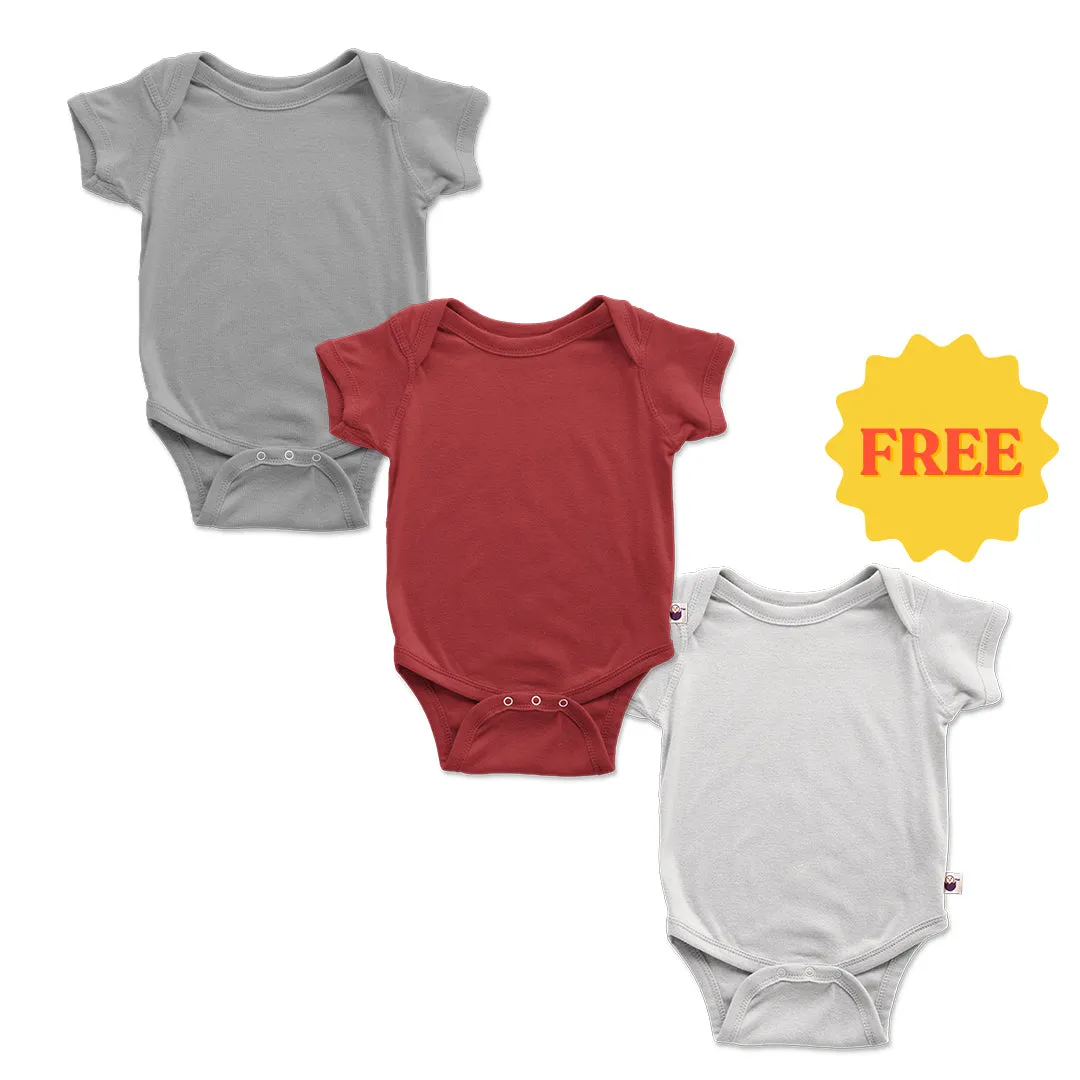 BUY 2 Get 1 Free - Bodysuit/Onesie 100% Premium Cotton Onesie