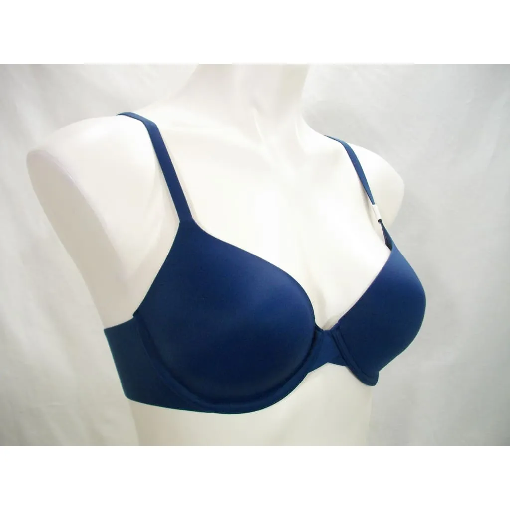 Calvin Klein Perfectly F3837 Fit Full Coverage T-Shirt Underwire Bra 34A Dark Blue NWT