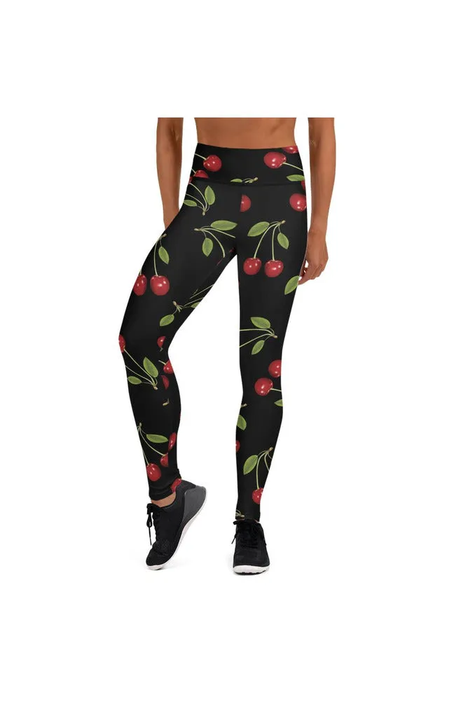 Cherry Print Yoga Leggings