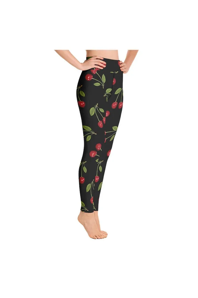 Cherry Print Yoga Leggings