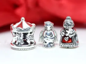 Christmas Carousel, Mrs Santa CLaus And Angel of Love Christmas Gift Set Charm.