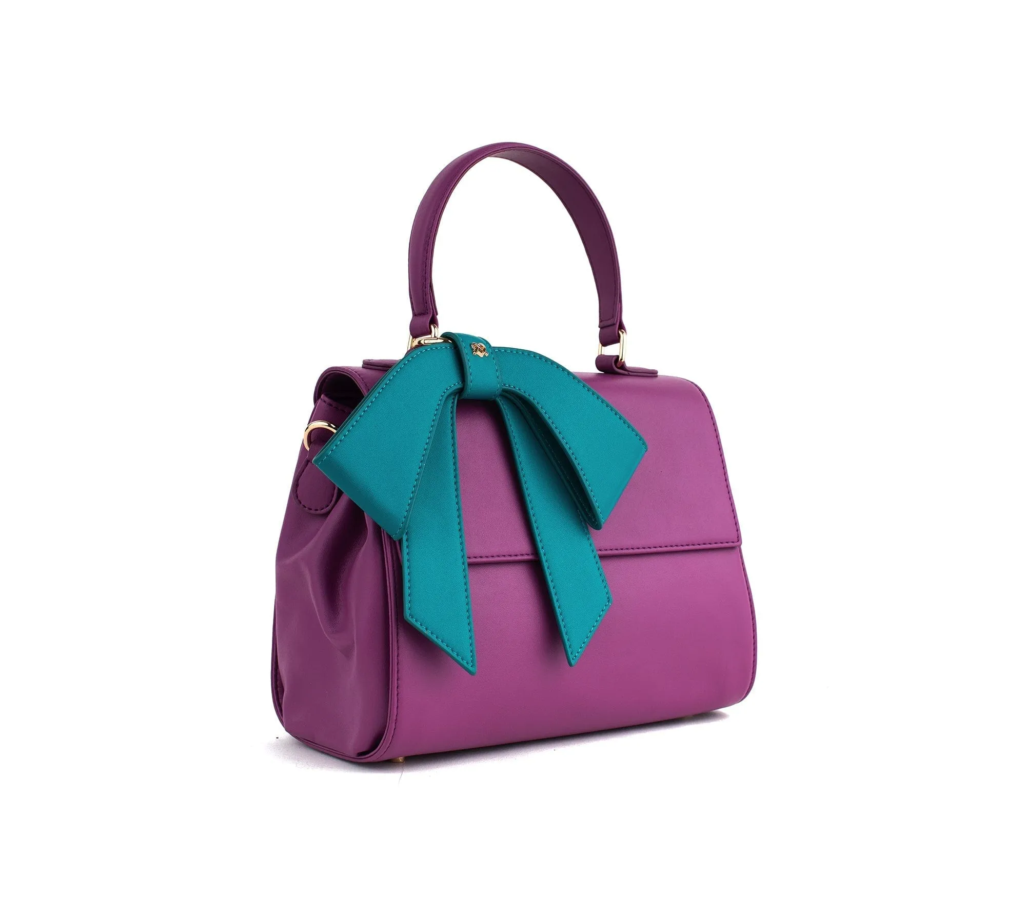 Cottontail Vegan Leather Handbag | Purple