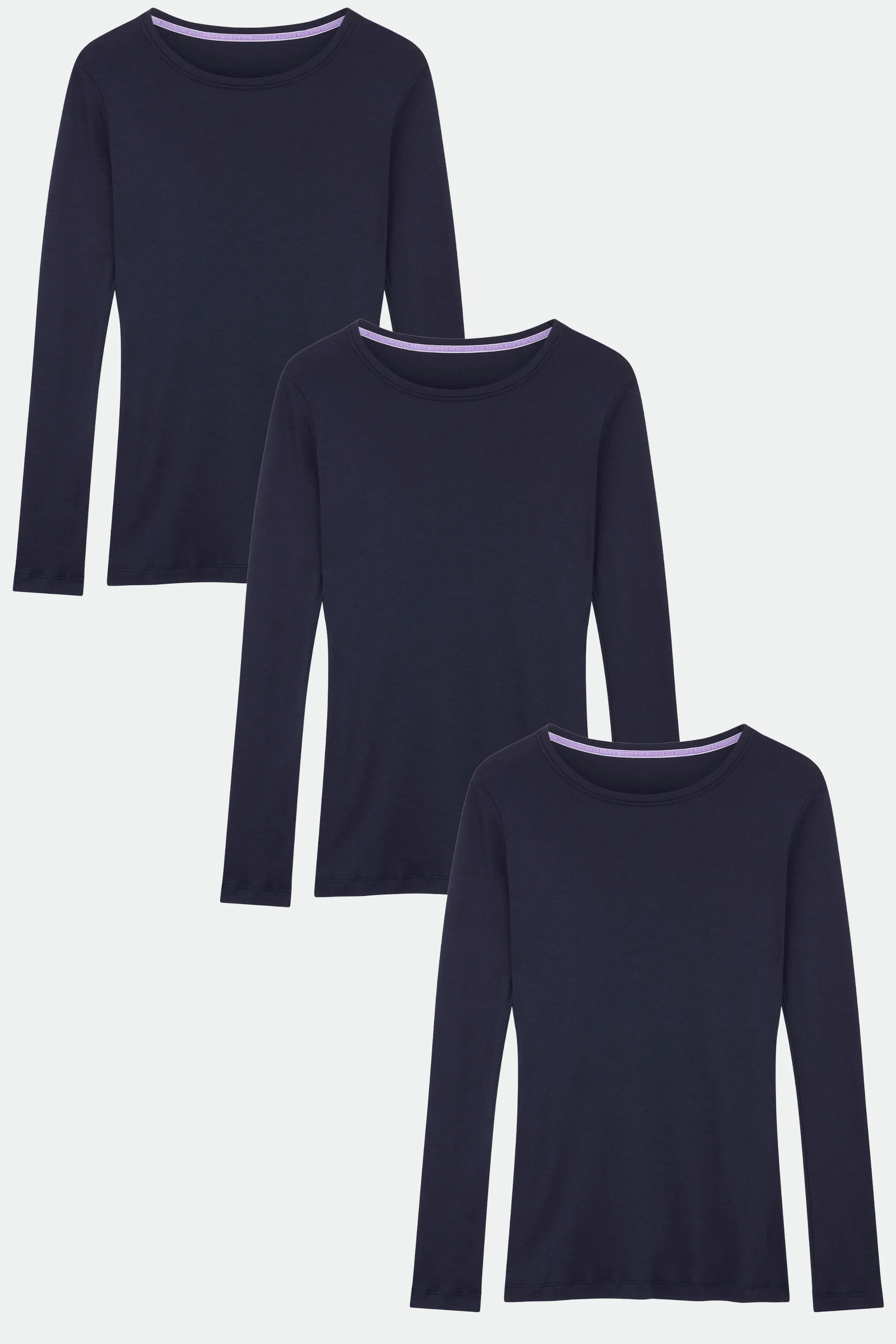 Crew Neck Long Sleeve Cotton TENCEL Modal Blend T-shirt Bundle | Multiple Colours