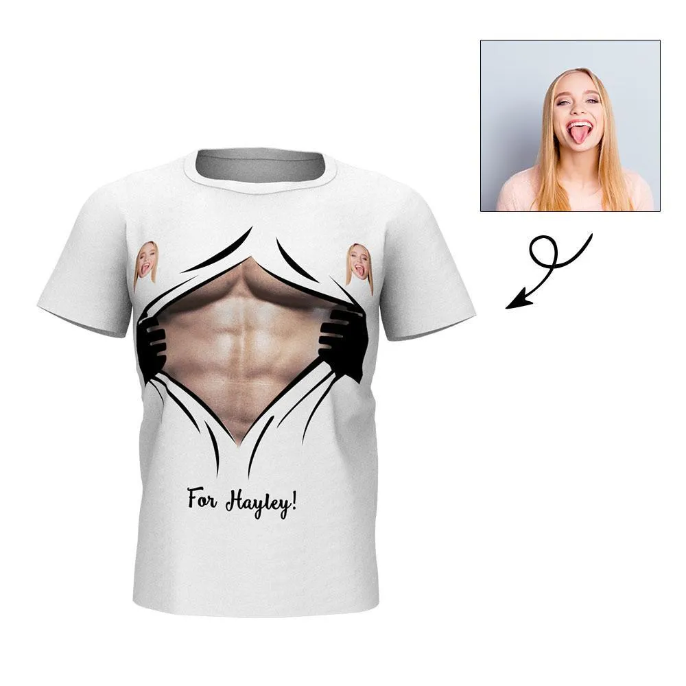 Custom Abdominal Muscle Photo T-shirt