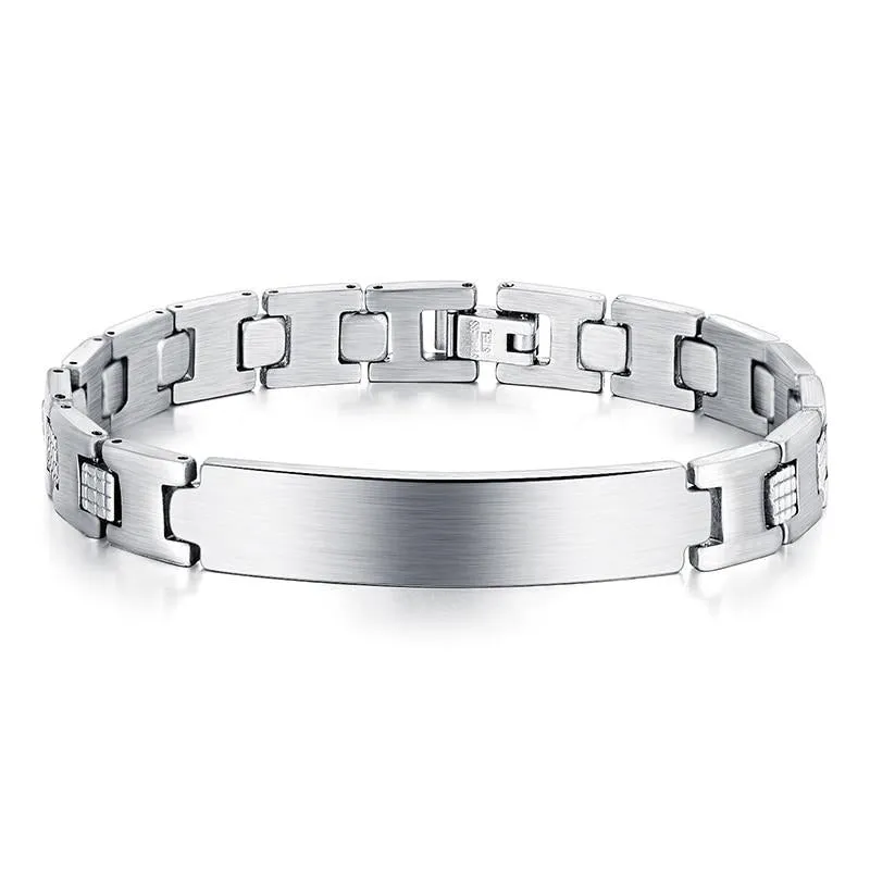 Custom Engrave Stainless Steel Adjustable Bracelet