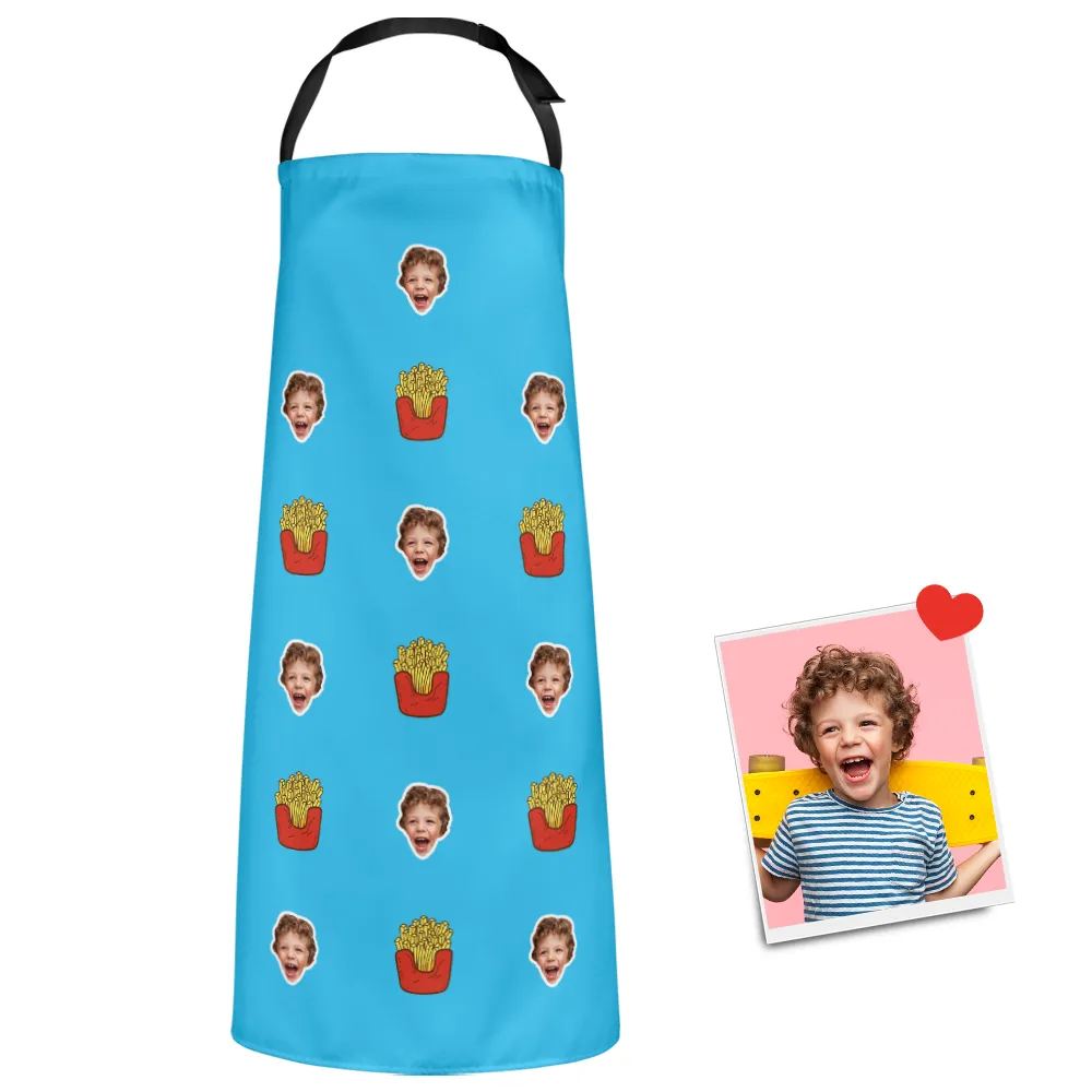 Custom Face Apron Cartoom Photo Apron - French fries