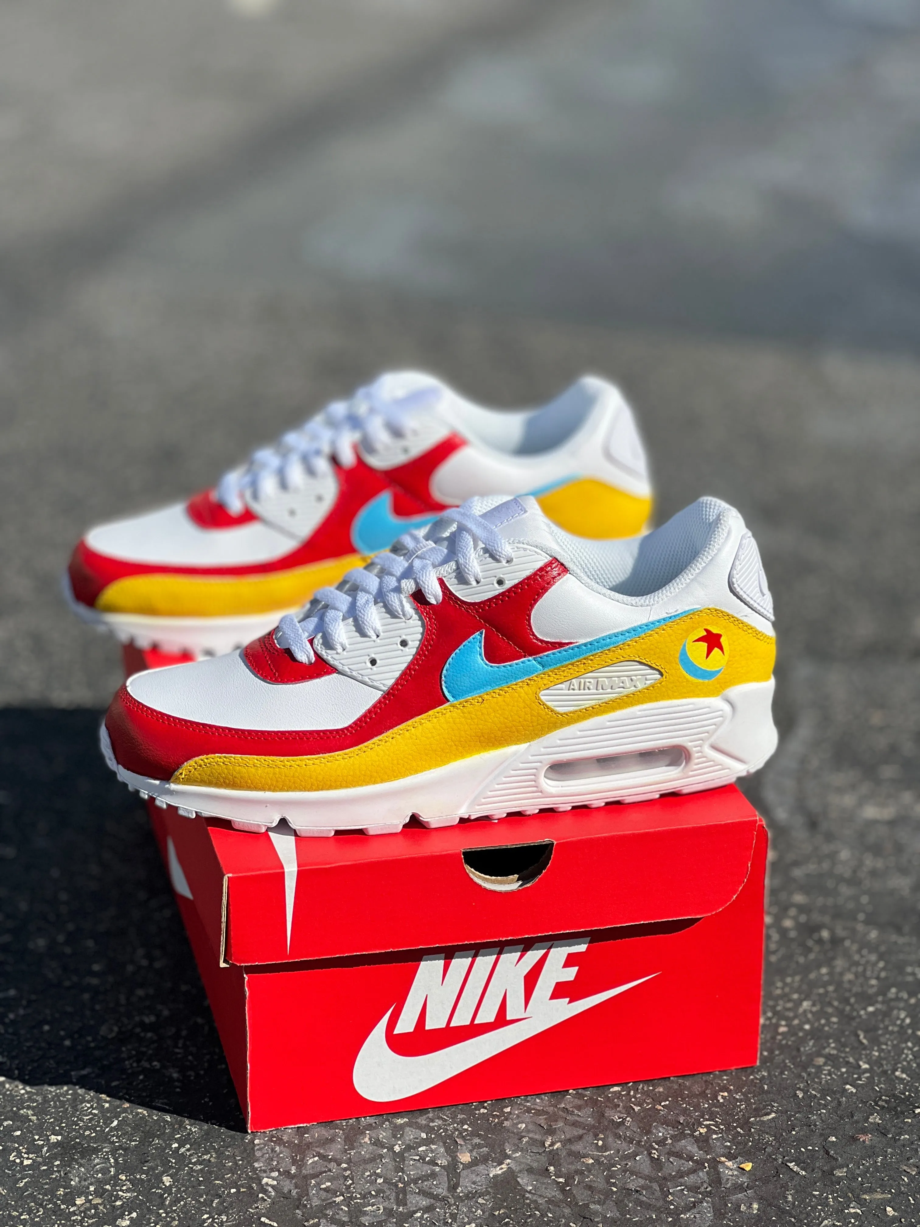 Custom Painted Pixar Nike Air Max 90 Sneakers