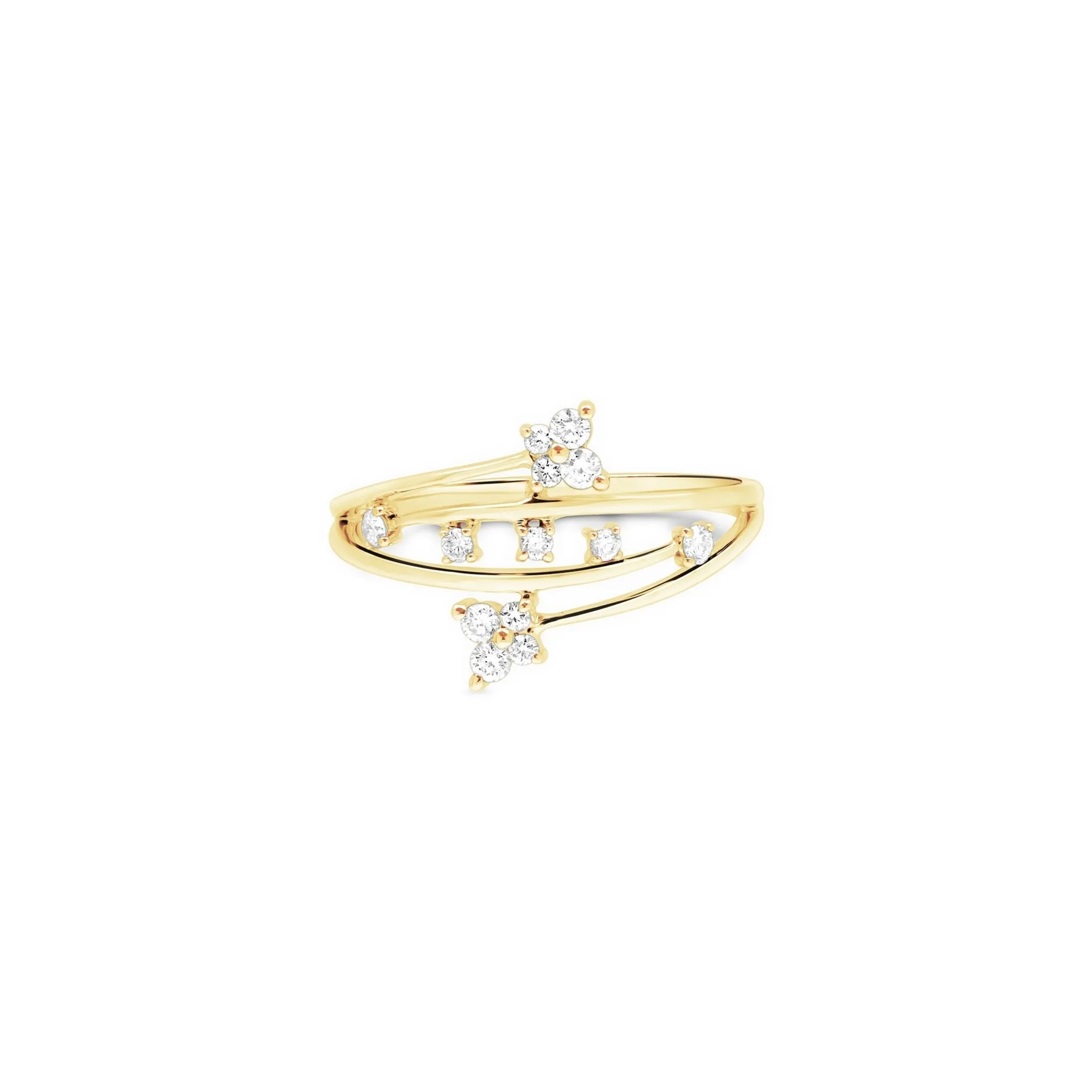 Diamond Butterfly Wrap Cocktail Ring