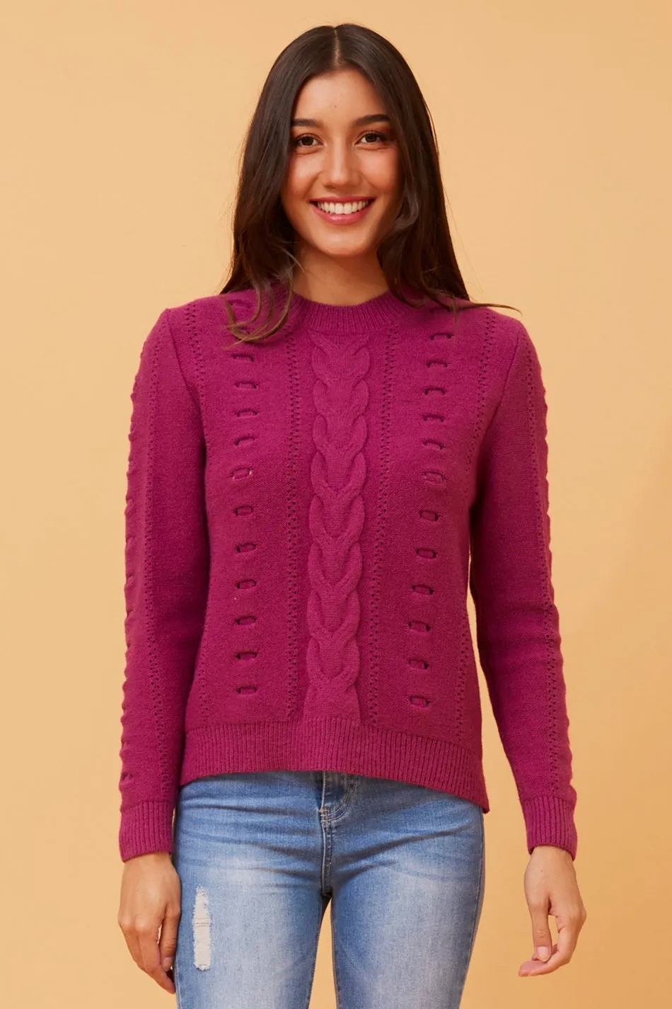 ELERI CABLE KNIT JUMPER